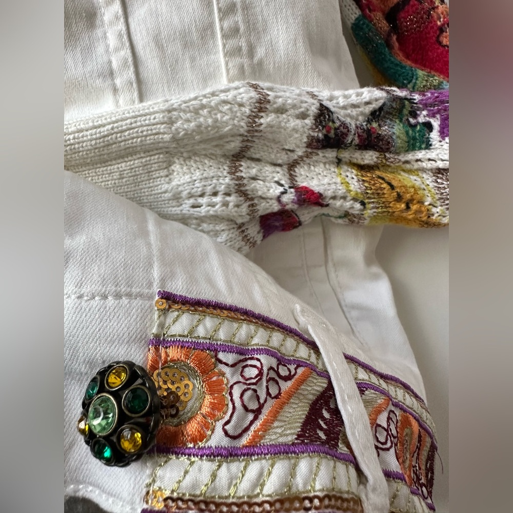 Desigual Multicolor Floral Jean Jacket - Picture 9 of 10